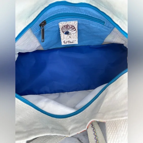 Sun N Sand Paul Brent Canvas Beach Tote – Shore Theme, Flip Flop Charm - Picture 5 of 8